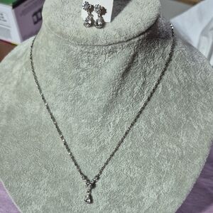 Avon Silver Necklace and Earring Set
